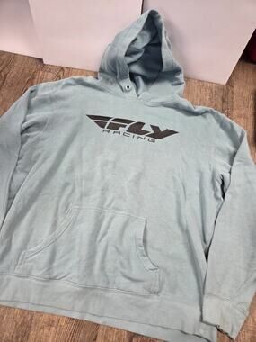 Fly Racing Corporate Pullover Hoodie Dusty Slate Sweatshirt Adult Men's XL
